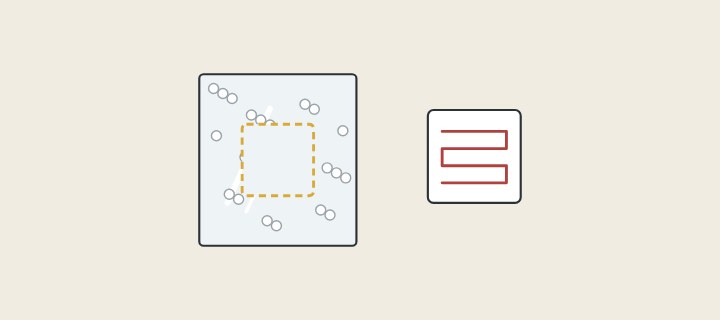 Illustration: a fogged mirror with a clear area in its centre beside a heating pad