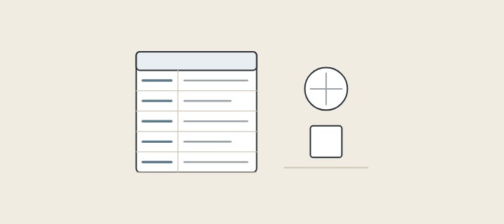 Illustration: a two-column specification sheet beside outline drawings of a round and a square fixture