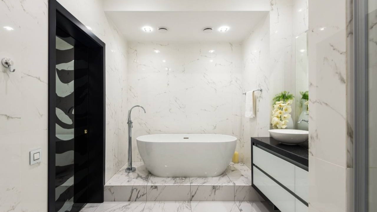 Wall-mounted vanities specified for a multi-unit project