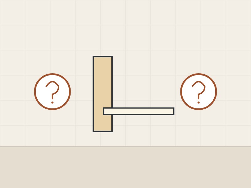 Illustration of a drawer side with a grooved bottom between two question marks