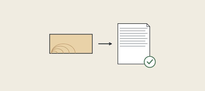 Illustration: a solid board with end grain and an arrow to a checked order sheet