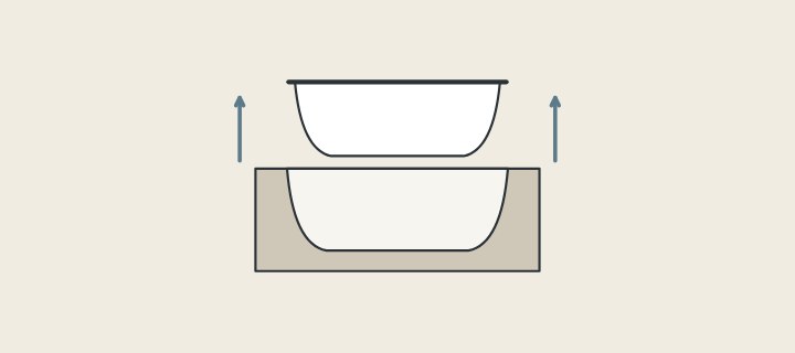 Illustration: a cast bathtub lifted out of its mold