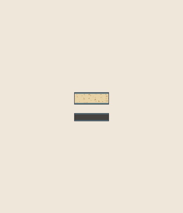 Illustration of a faced board section with a particleboard core above a compact panel section with a dark layered core