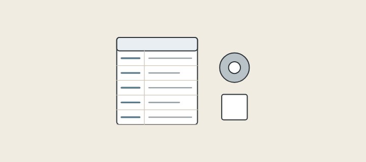 Illustration: a two-column specification sheet beside outline drawings of a round and a square fixture