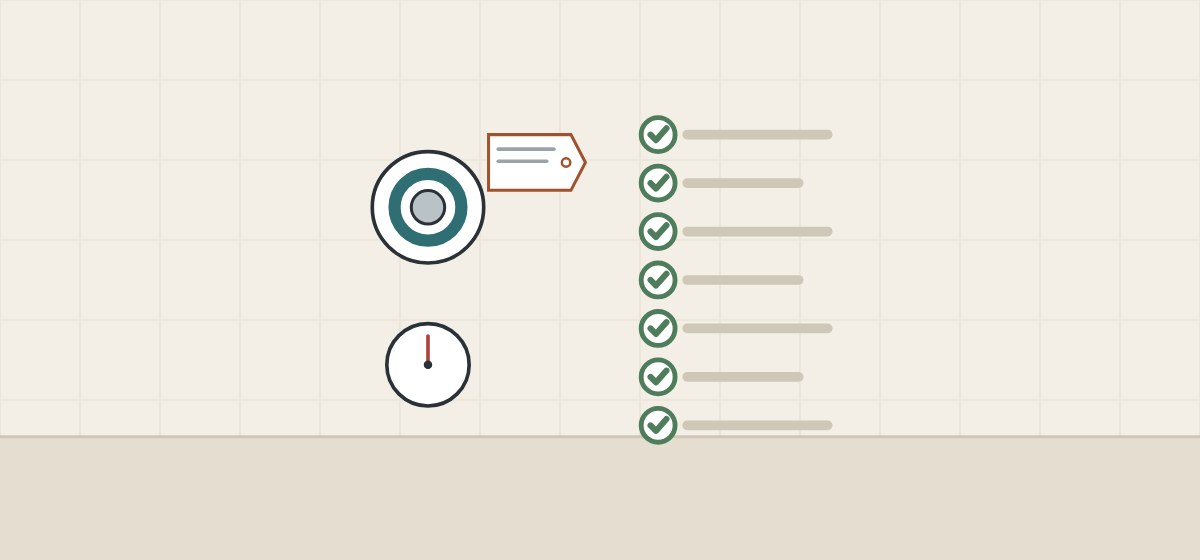Illustration of a regulator disc with a part tag and a pressure gauge beside a checklist of seven ticked lines