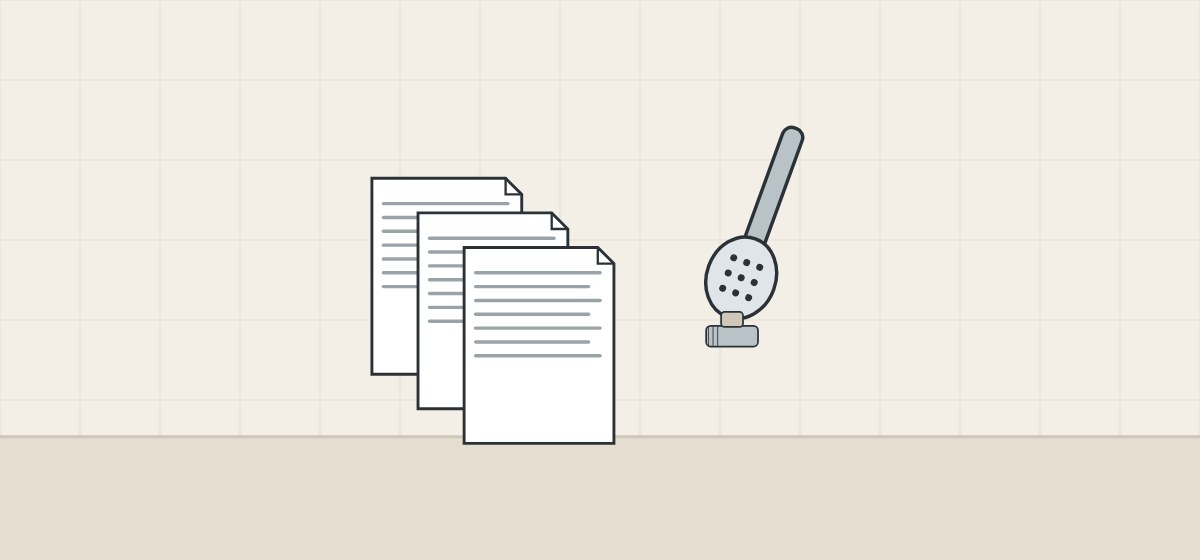 Illustration of three stacked standard documents beside a hand shower with a vacuum-breaker fitting