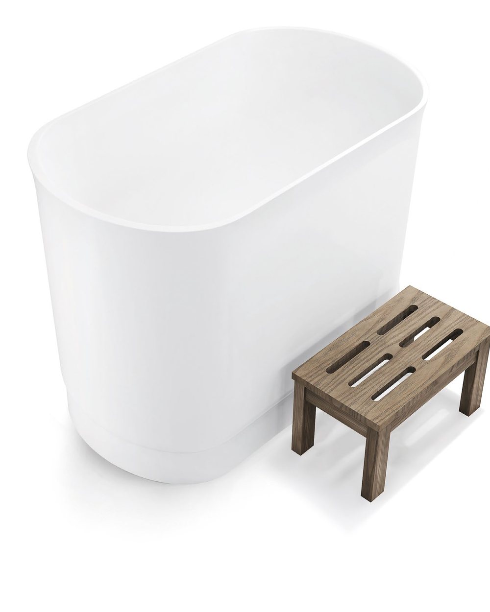 A well-kept solid surface bathtub with a restored, even finish
