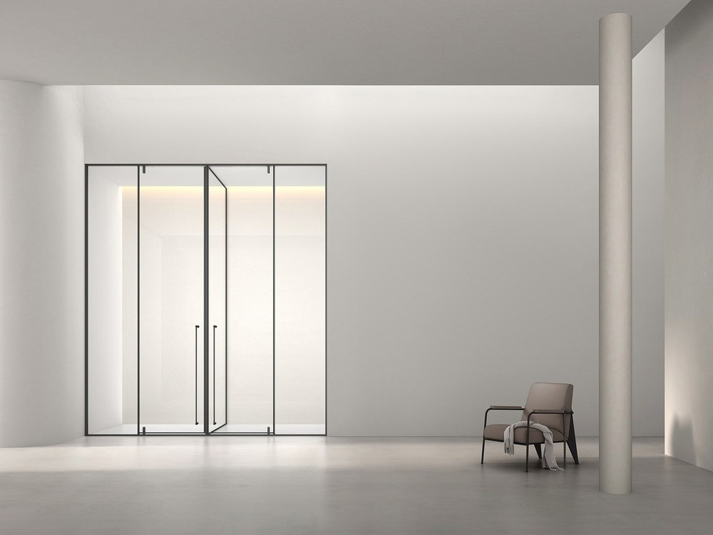 Specification information shown for a frameless shower enclosure