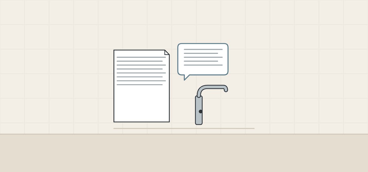 Illustration of a drawing sheet, a message bubble and a sensor faucet