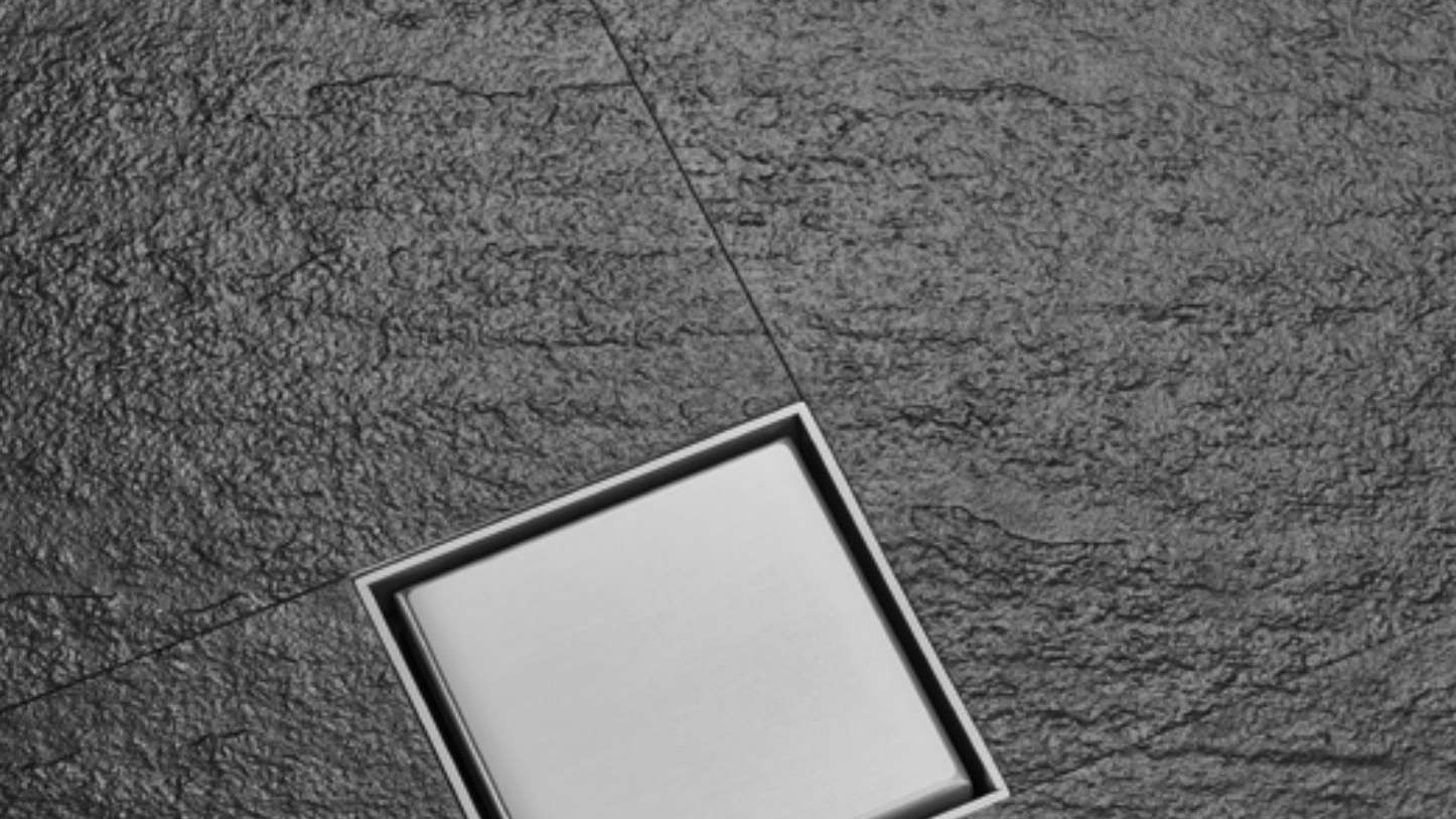 A floor drain shown as a plumbing component