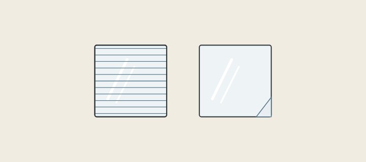 Illustration: two mirror backs: one covered by a full backing sheet, one with a protective film peeling at a corner