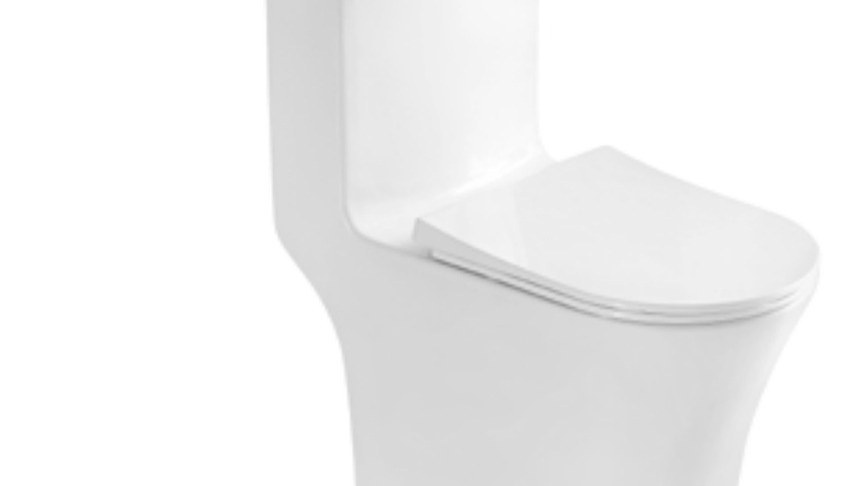 A slim one-piece toilet