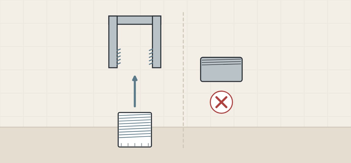 Illustration of an insert with its own thread going up into a cut-open spout tip, with a crossed-out housing beside it