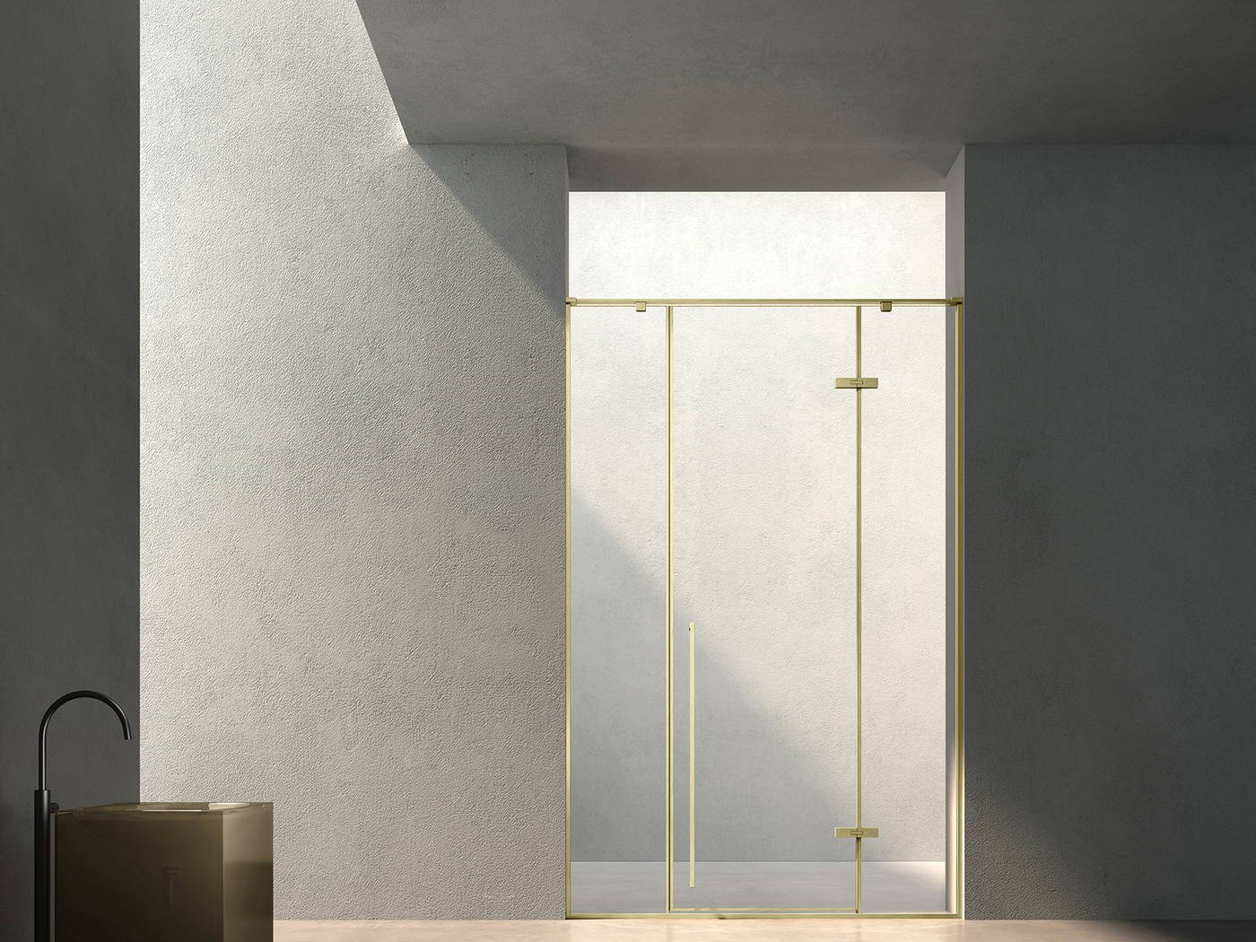 The components of a frameless shower enclosure