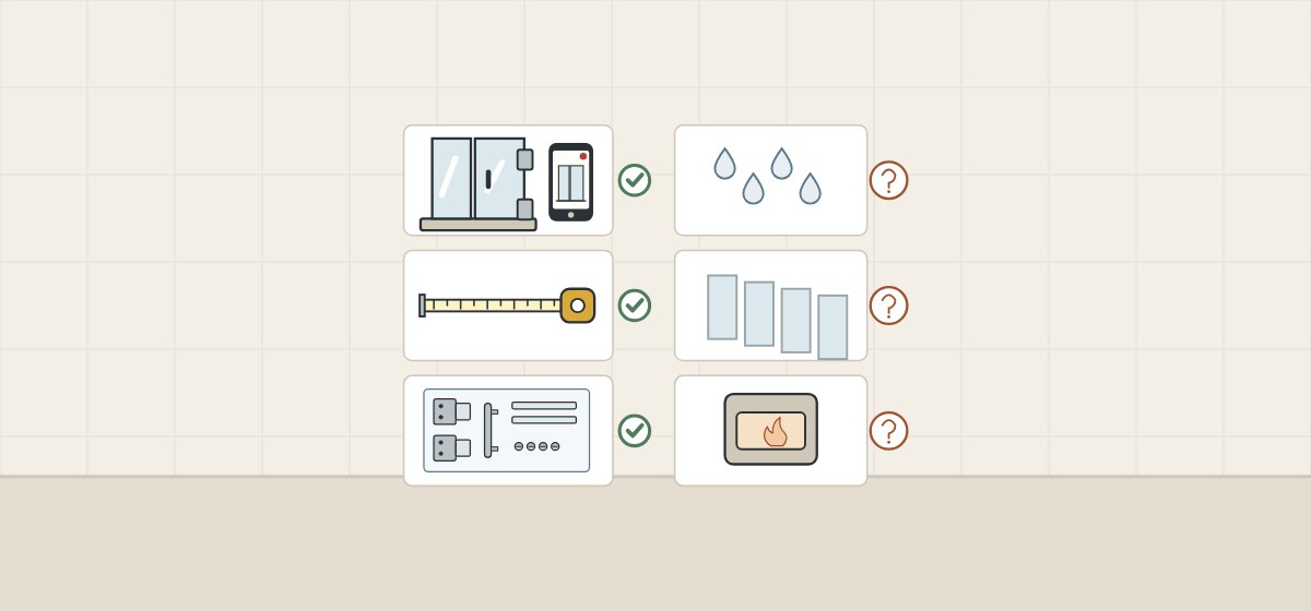 Illustration of three kinds of remote evidence with ticks beside three things they leave open with question marks