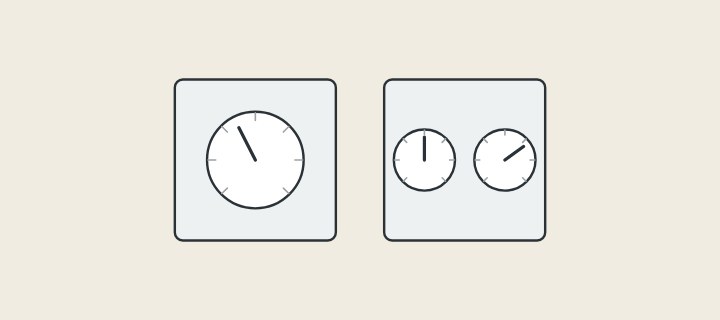 Illustration: two shower control plates: one with a single dial, one with two dials