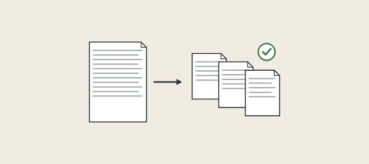 Illustration: a request document with an arrow to three quotation sheets and a tick