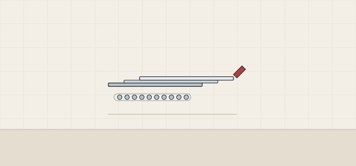 Illustration of an extended three-member telescopic slide with bearings and a release lever