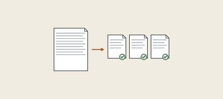 Illustration: a request document with an arrow to three ticked quote sheets