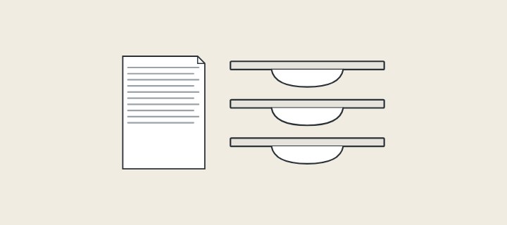 Illustration: a specification sheet beside three vanity tops in section, each with a basin