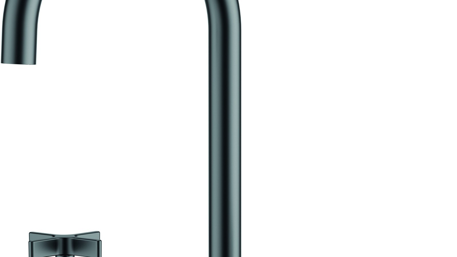 A three-hole widespread faucet set with cross handles