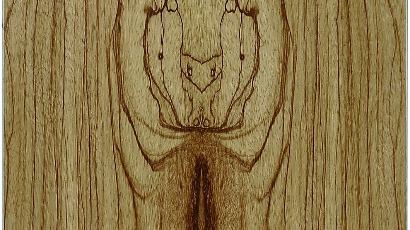 A wood grain sample showing the timber finish