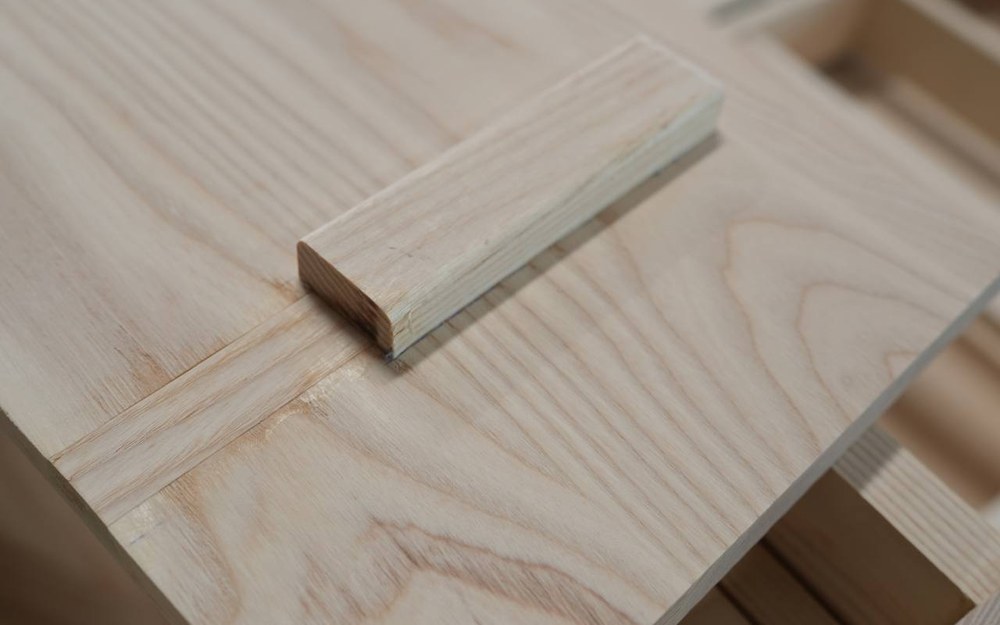 Timber and finish sample boards used for approval before production