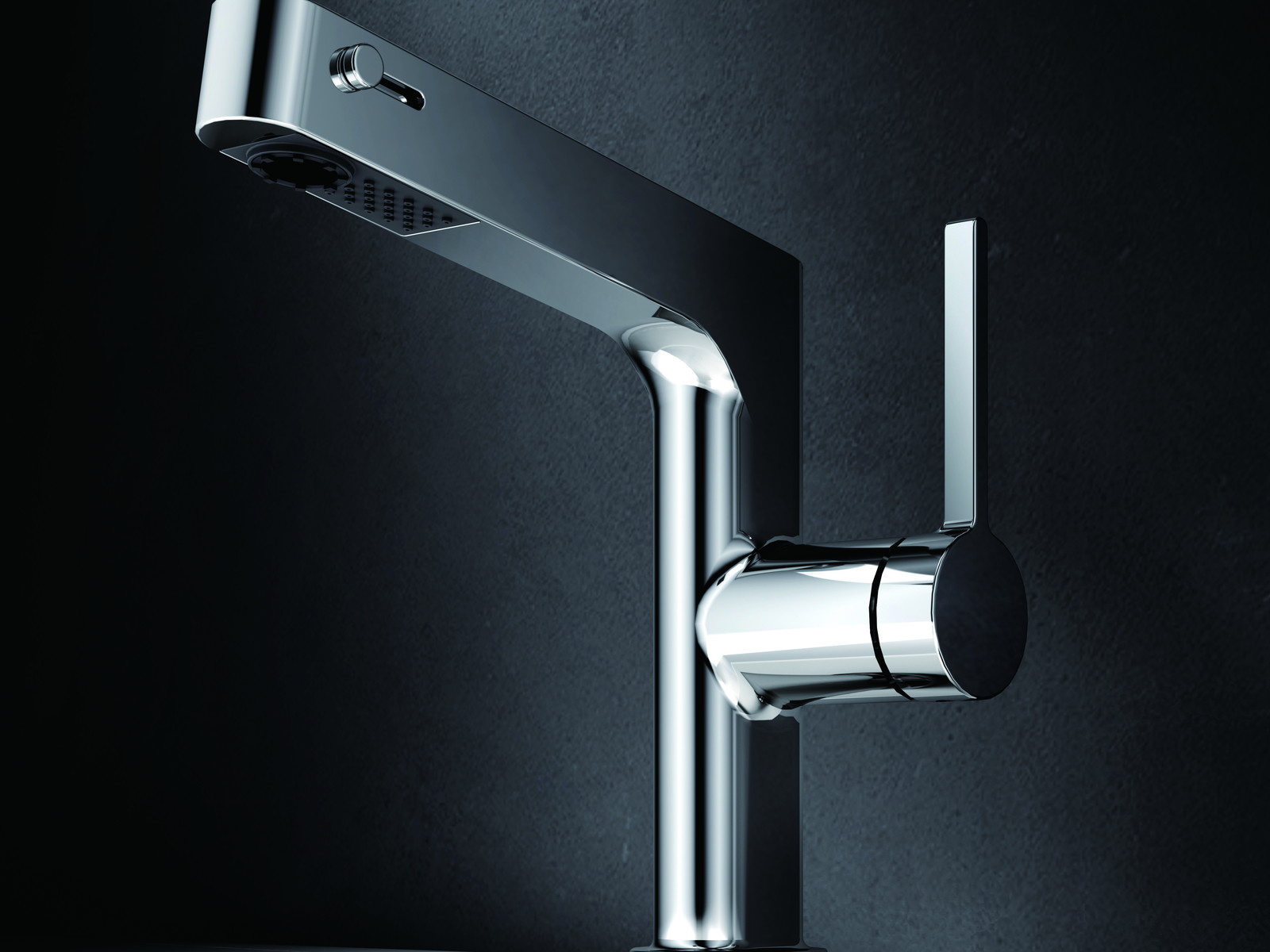 Bathroom showroom wall with basin faucet display