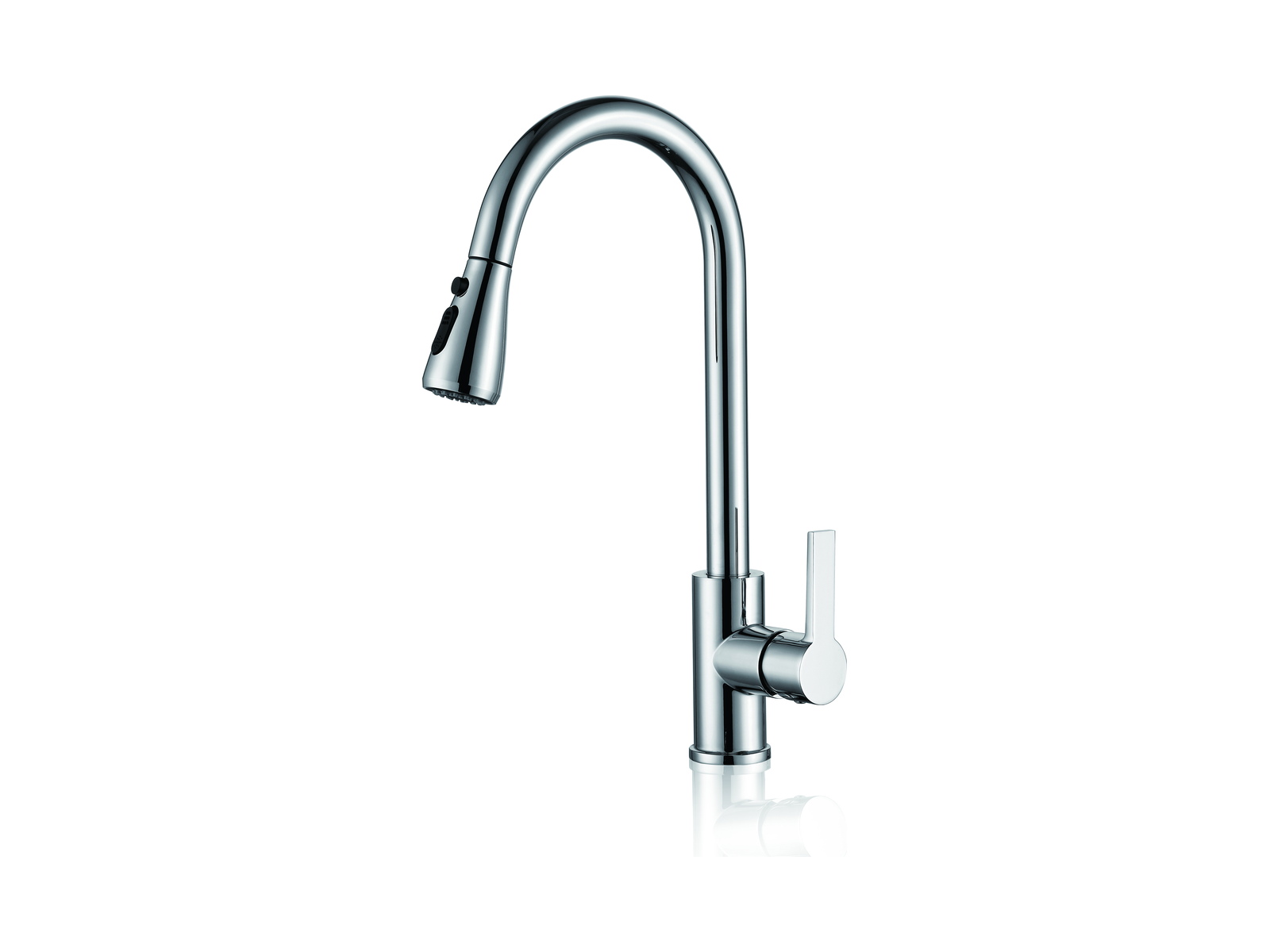 Single-hole basin faucet installed on a vanity top