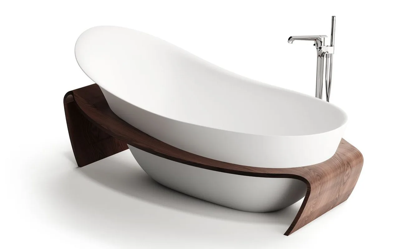 Freestanding and built-in artificial stone bathtub formats compared