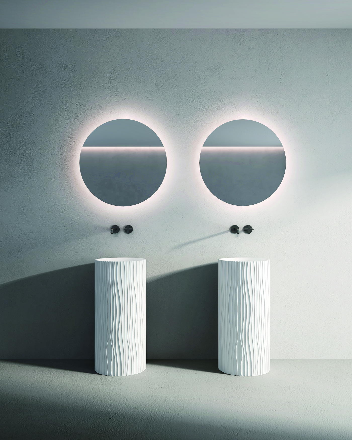 Textured basin pair reviewed for a private-label project