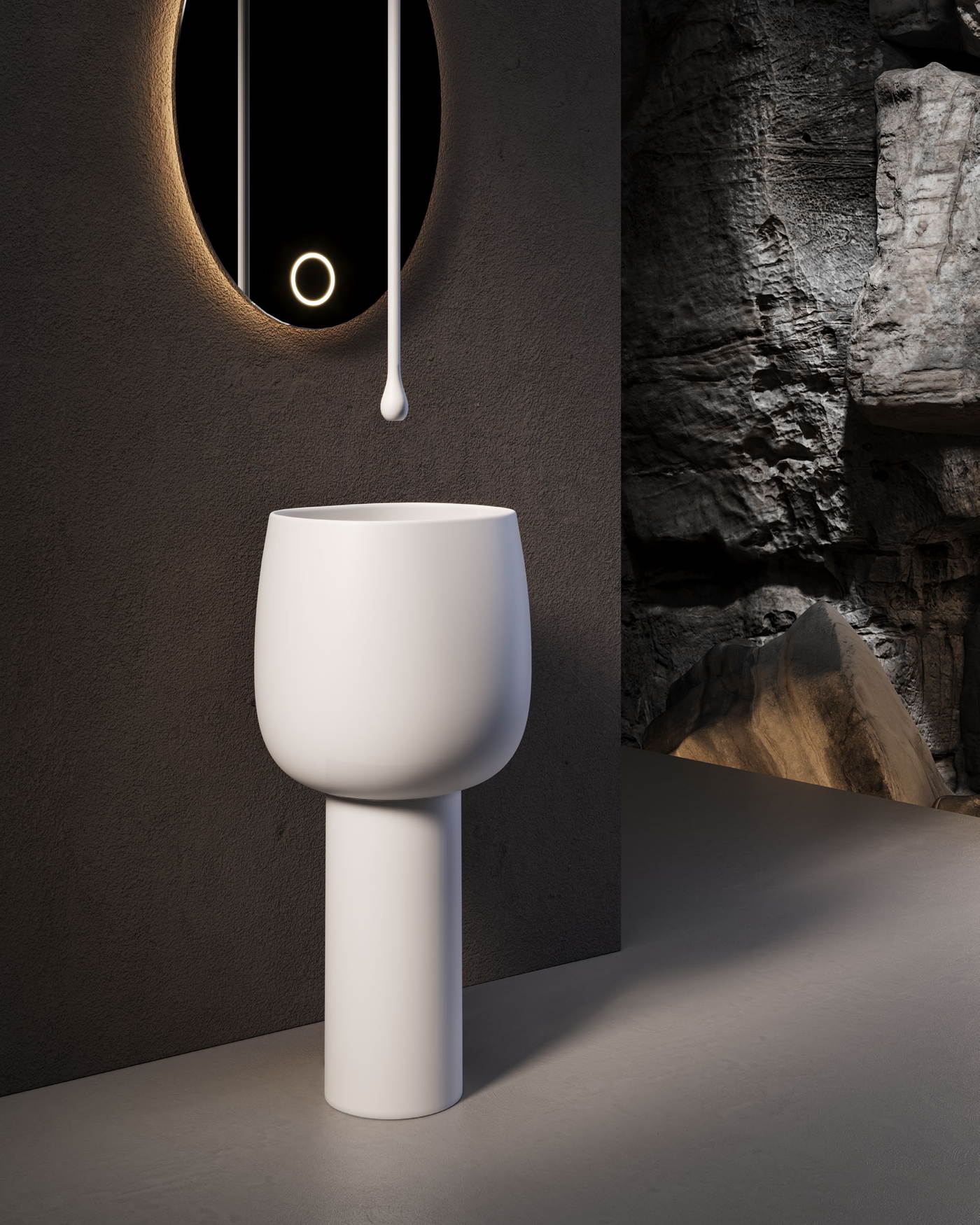 Basin configuration compared against the vanity layout