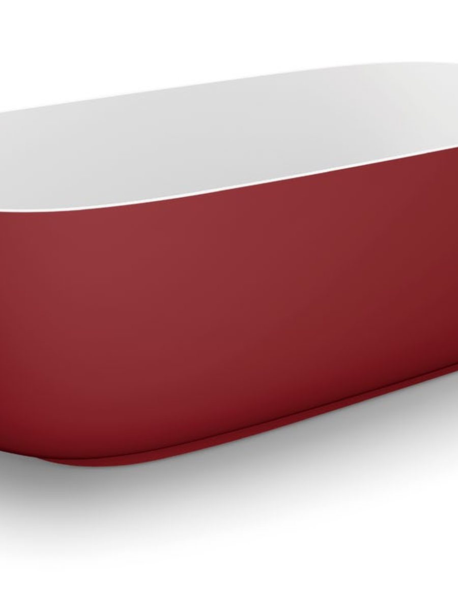 Olive translucent resin bathtub with sea view