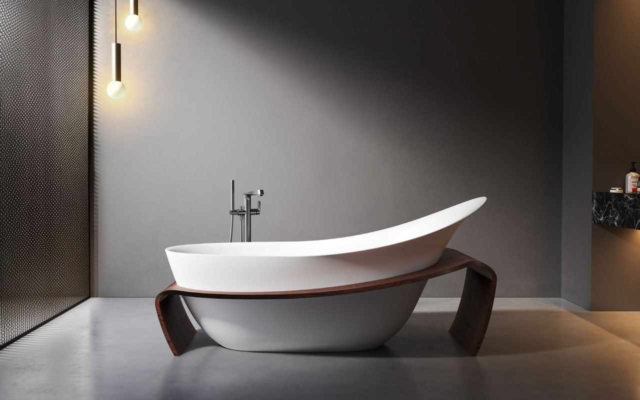 Approved product drawing and finish sample review for compact soaking bathtubs