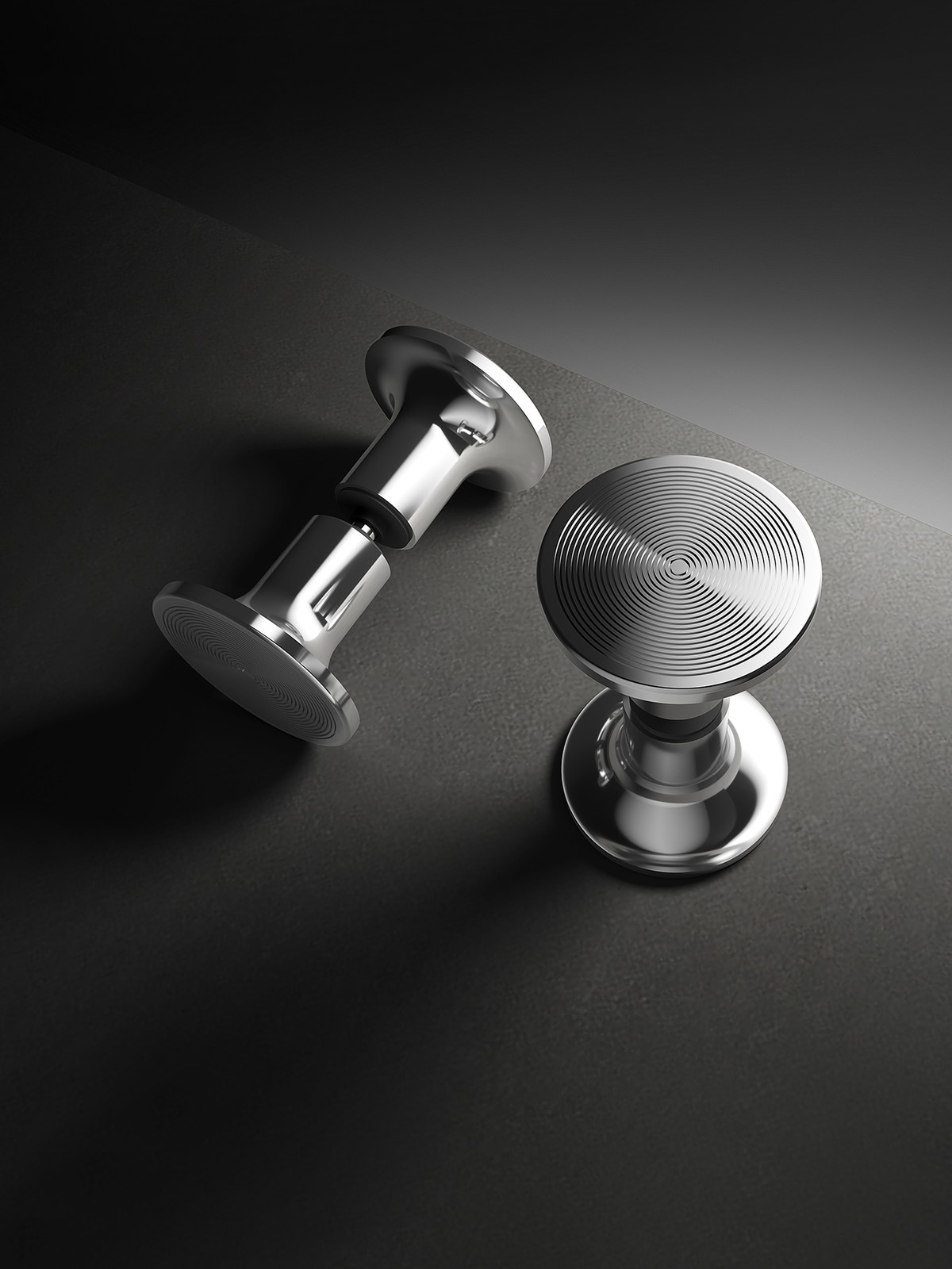 Polished chrome shower enclosure fittings