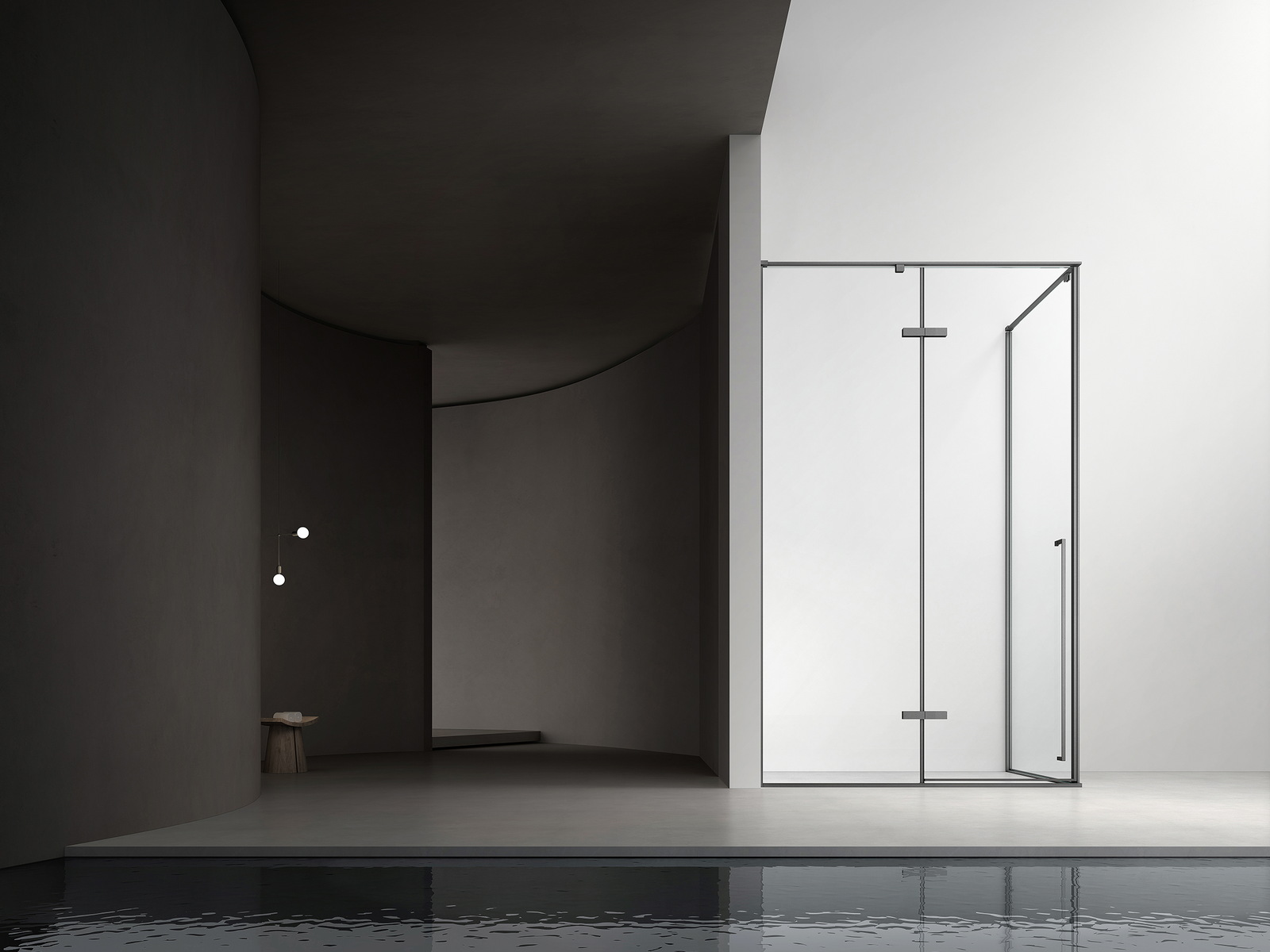 Quadrant shower enclosure supplied with sliding or hinged door options