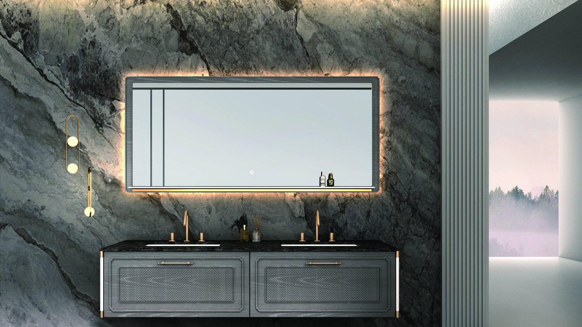 Bathroom space prepared for integrated basin specification
