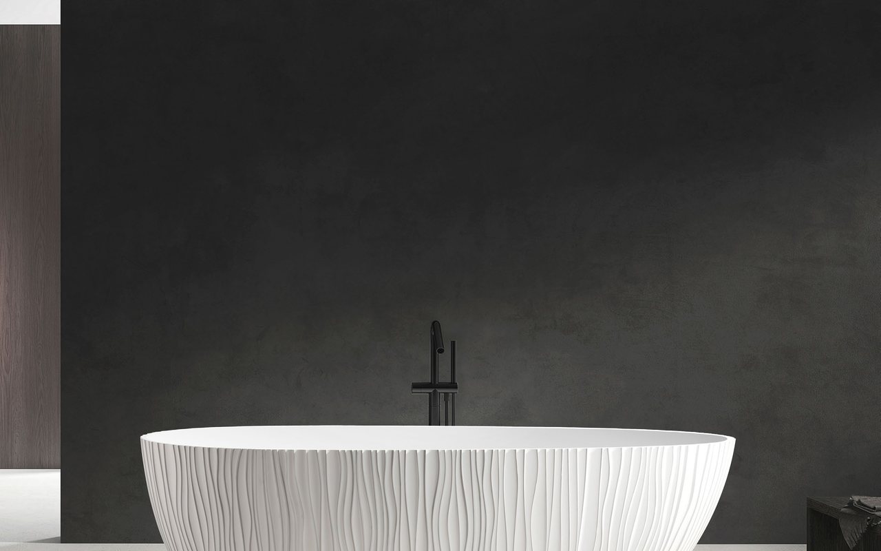 Custom Solid Surface Bathtubs buyer reviewing specification details and approved project documents
