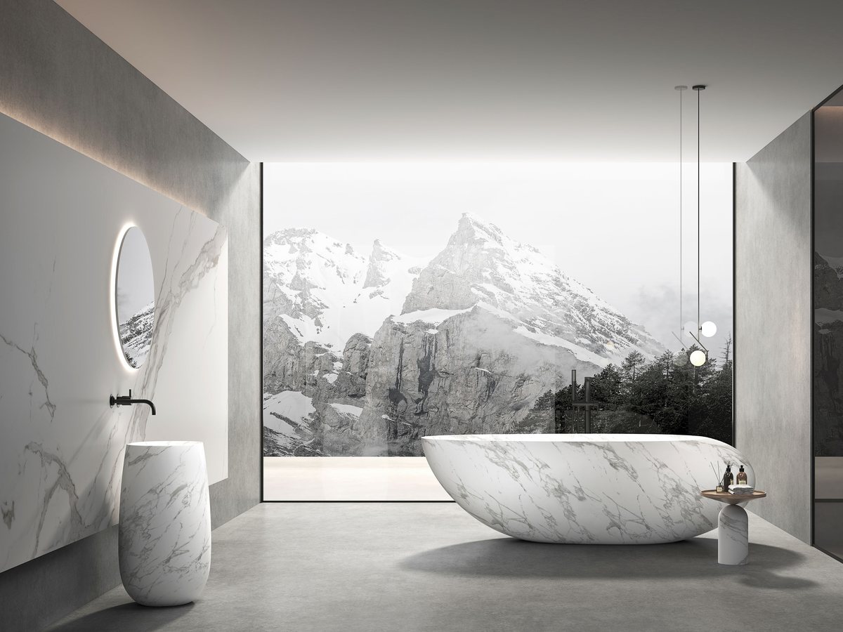 Custom bathtub in a luxury hotel suite
