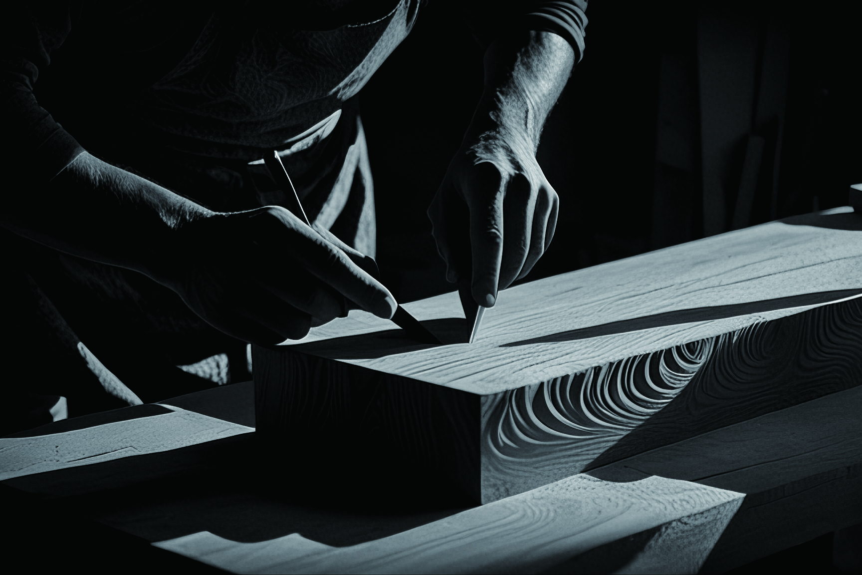 Component surfaces finished by hand during manufacture