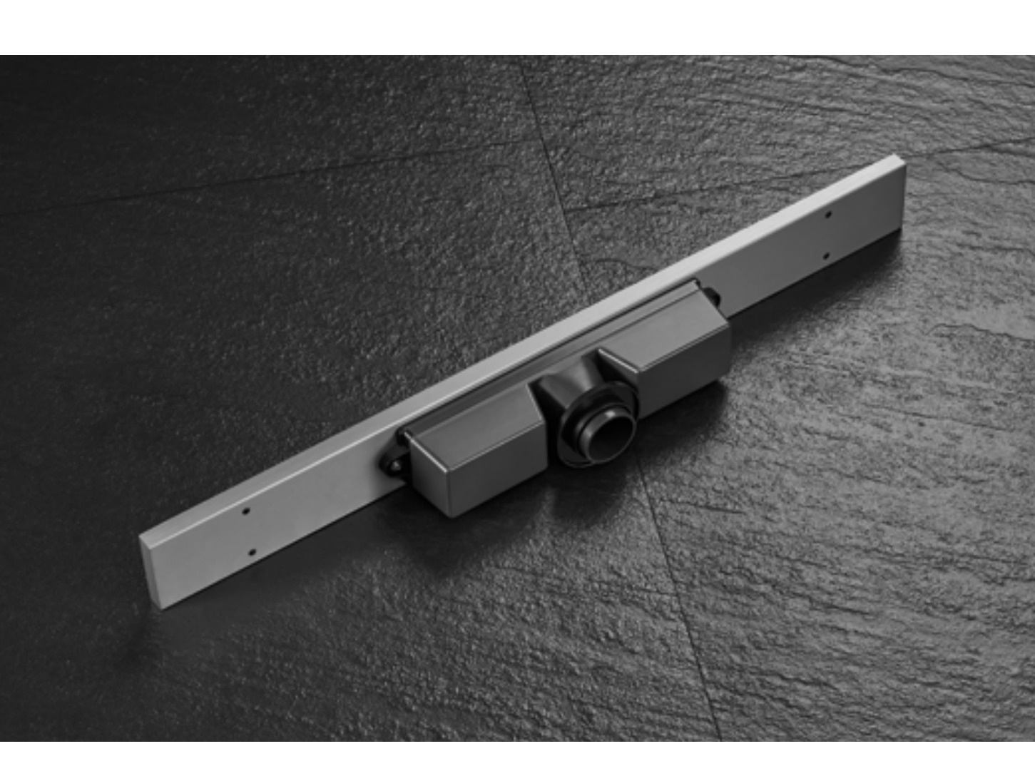 Invisible floor drain body designed to sit flush with the tile