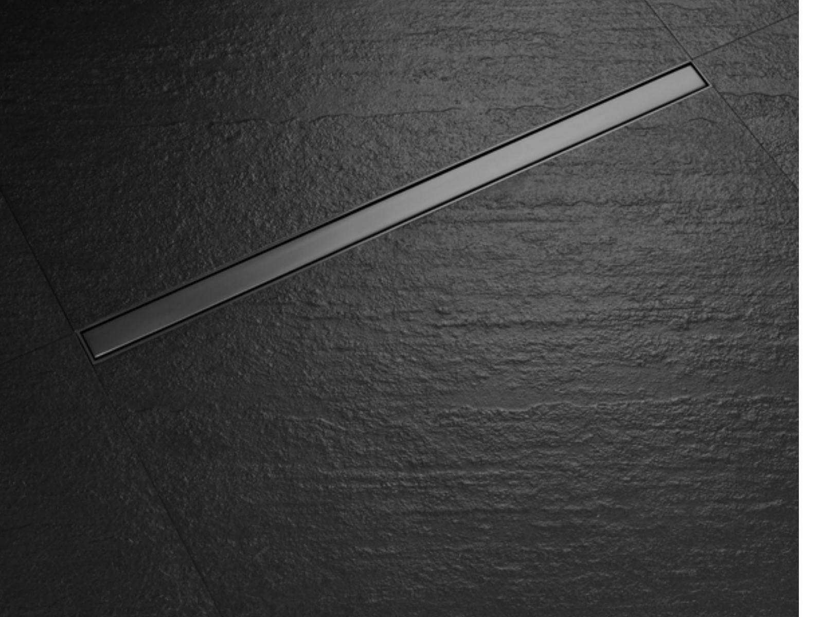 Long linear floor drain in a stainless finish