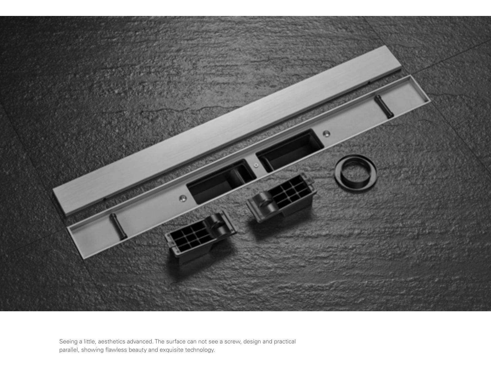 Side-outlet floor drain shown with its internal components