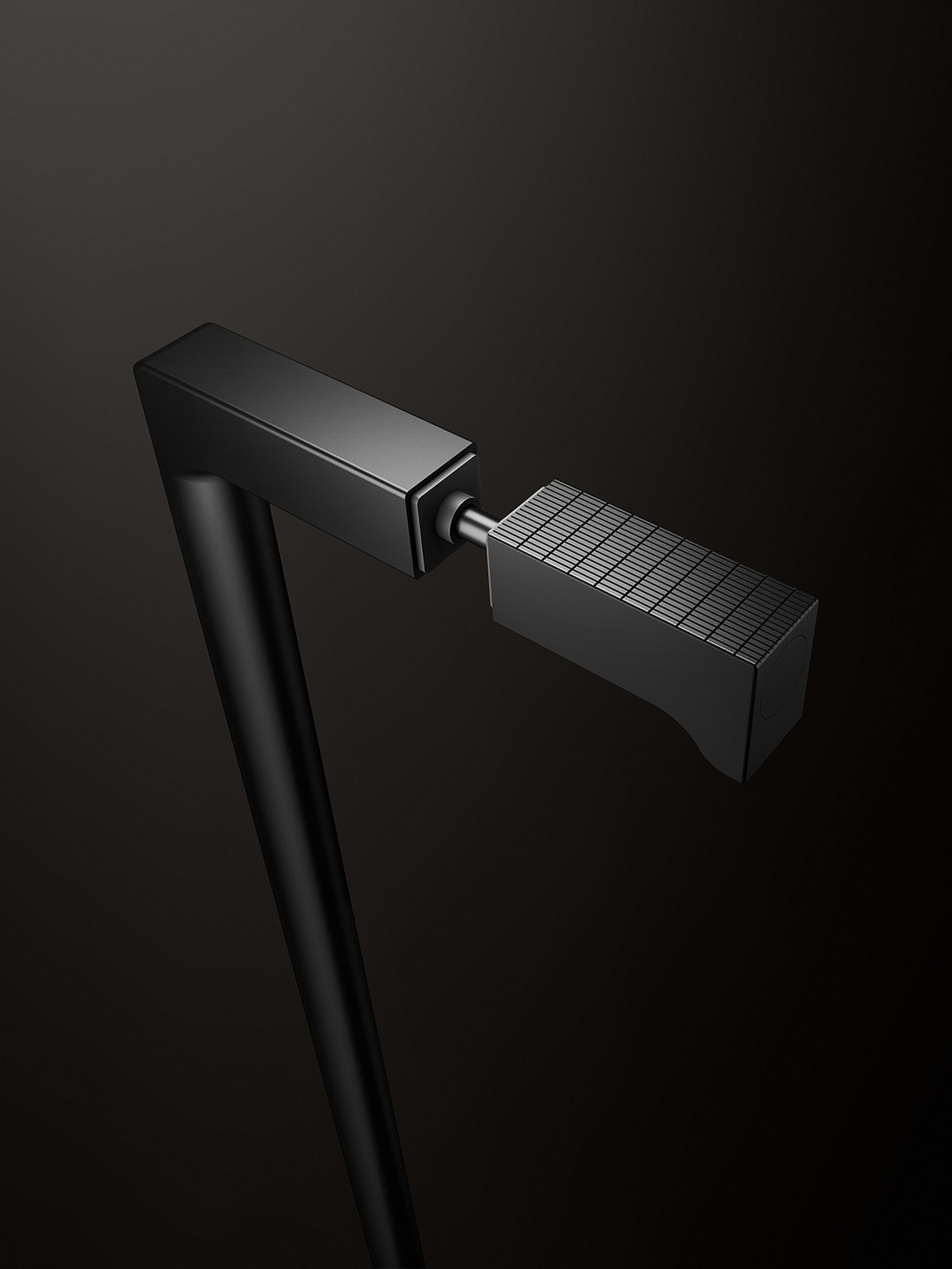 Black hardware arm detail
