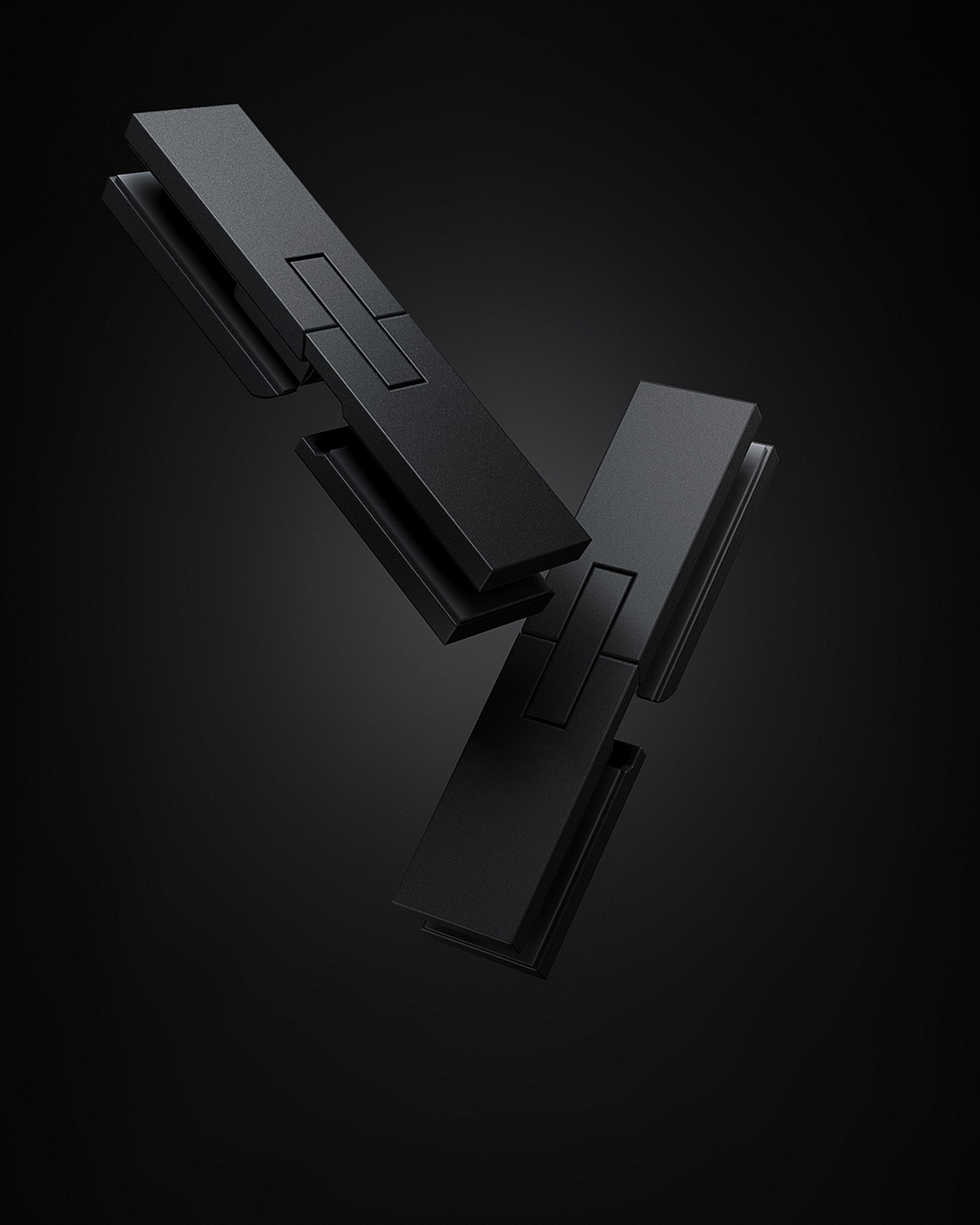 Black hardware bracket detail