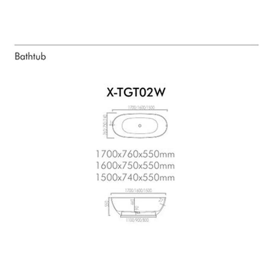 Final technical drawing for an artificial stone bathtub awaiting approval