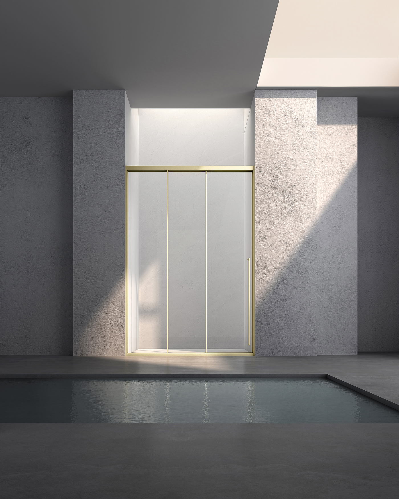 Shower enclosure reviewed against the approved project reference