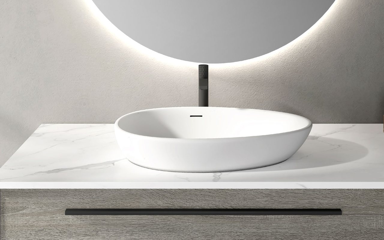 Integrated Basins & Vanity Tops buyer reviewing specification details and approved project documents