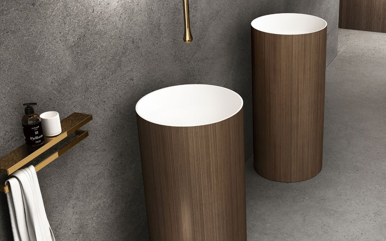 Approved product drawing and finish sample review for pedestal & freestanding basins