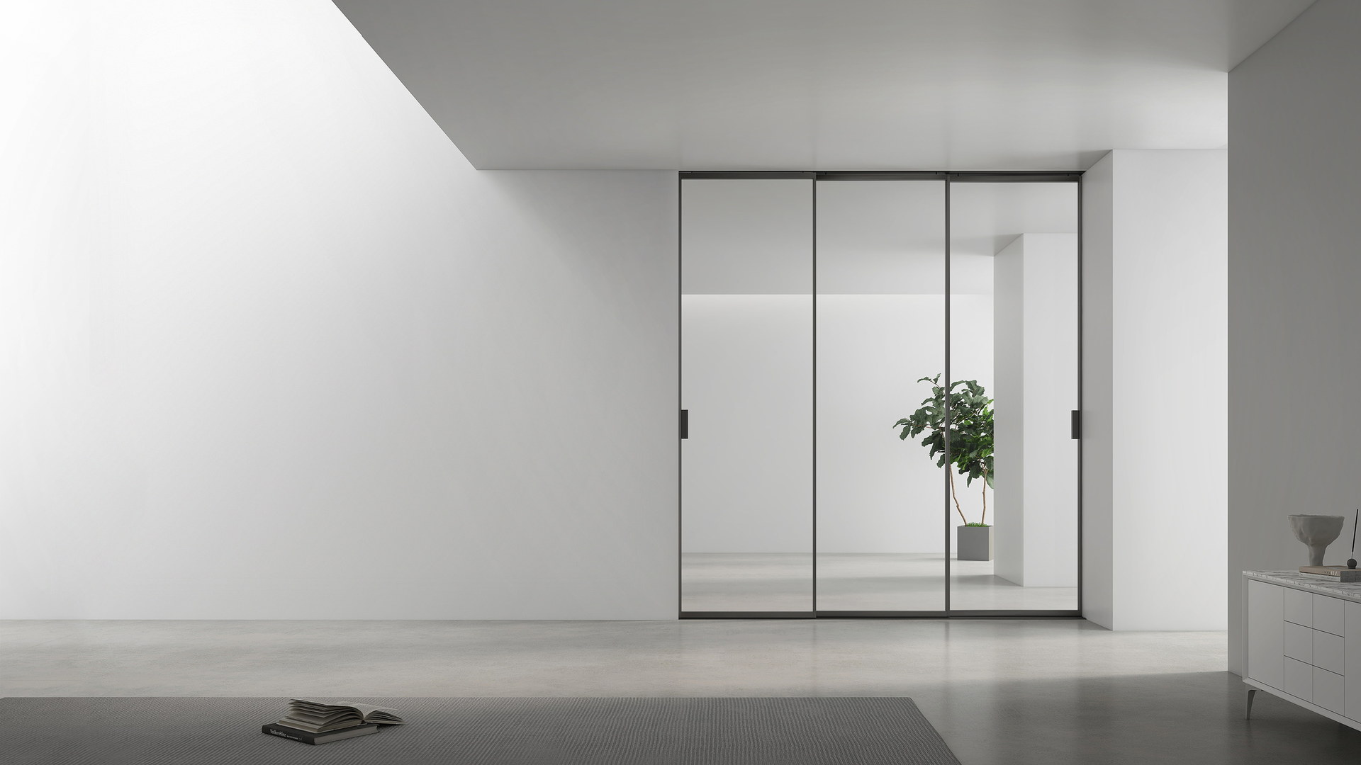 Bathroom project space prepared for shower system specification